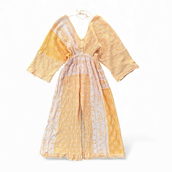 By Anthropologie Long-Sleeve Gauze Dress cover-up one size fits most s , m , l - Picture 3 of 10